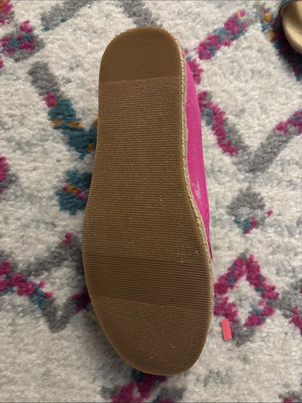 Gymboree Bright Pink Slip-On Flats with Rainbow & Ice Cream Embroidery